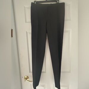Jill Sander 100% Virgin Wool Black Flat Front Straight Pants.. Size 40 Italian